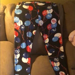 Lularoe July 4th TC Leggings